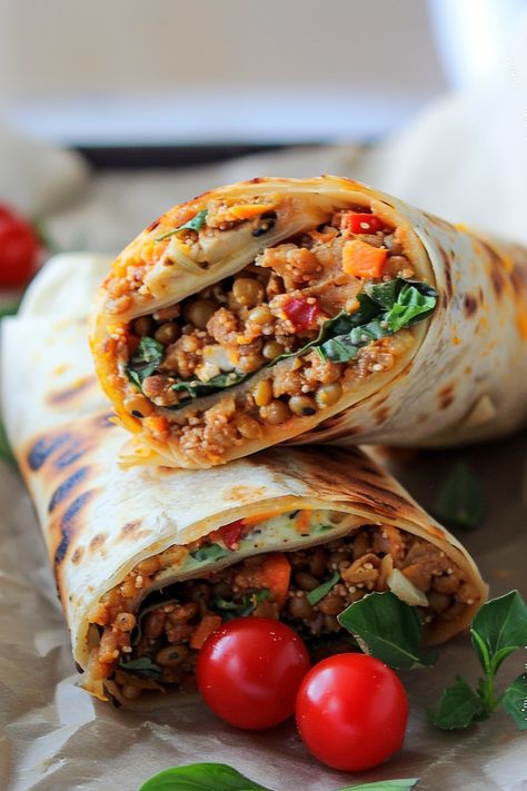 Wraps-Rezepte: Vegetarische Linsen-Bulgur-Füllung Für Schnelles Fingerfood Finger Food Vegetarian, Easy Finger Food, Vegetarian Wraps, Recipes By Ingredients, Healthy Wraps, Food Vegetarian, Veggie Wraps, Finger Foods Easy, Wrap Ideas