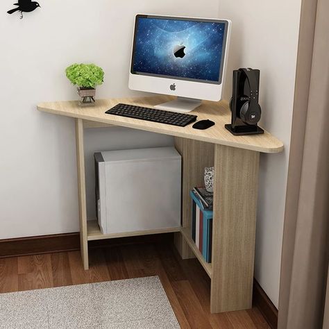 Triangle Desk, Corner Table Designs, Office Inspo, Computer Stand, Corner Table, Laptop Desk, Computer Desk, Desk Decor, Quality Furniture