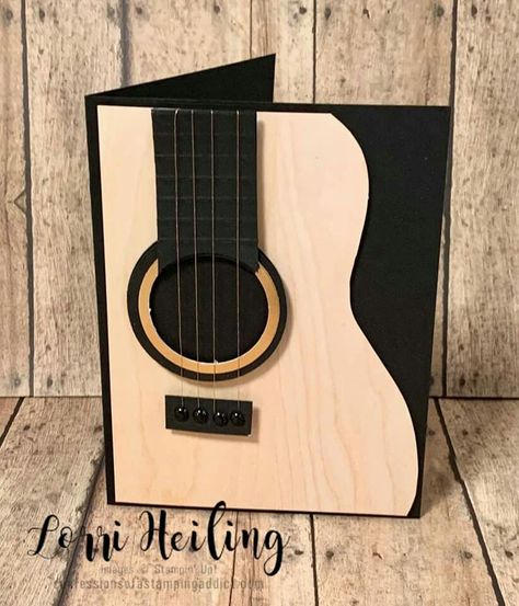 Birthday Guitar, Musical Cards, Teachers Day Card, Guitar Teacher, Handmade Guitar, Foil Card, Masculine Birthday Cards, Birthday Cards For Boys, Music Birthday