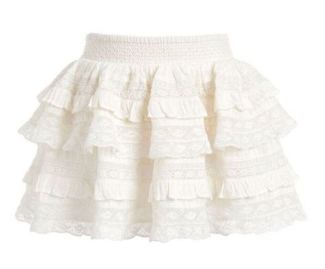 White Ruffle Skirt, Ruffle Skirts, Fancy Skirts, Cottagecore Clothes, Fancy Fits, White Lace Skirt, Clueless Outfits, Pretty Skirts, White Mini Skirt