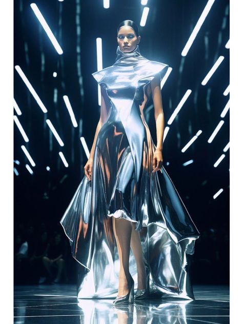 Futuristic Dress, Futuristic Outfits, Futurism Fashion, Space Fashion, Modern Style Design, Princess Ball Gowns, Galactic Empire, Futuristic Fashion, Estilo Punk