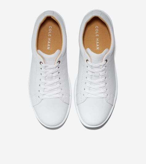 Women's Grand Crosscourt Sneakers in White | Cole Haan Cole Haan White Sneakers, Leather Shoe Care, Work Travel Bag, Comfortable Work Shoes, Oxford Boots, White Leather Sneakers, Cole Haan Women, Cole Haan Men, Leather Products