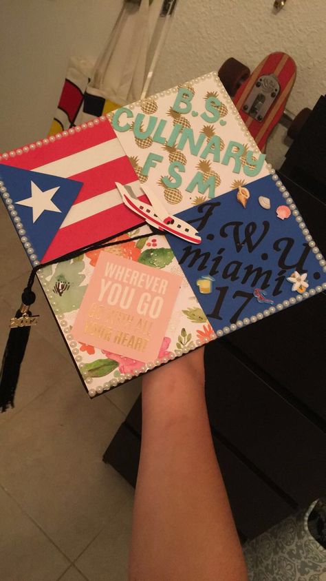 Puerto Rican Graduation Cap Ideas, Graduation Cap Designs Puerto Rico, Puerto Rican Graduation Cap, Graduation Cap Decoration Teacher, Teacher Graduation Cap, Traditional Wedding Gifts, Church Leadership, College Grad Cap Ideas, Graduation Cap Decoration Diy