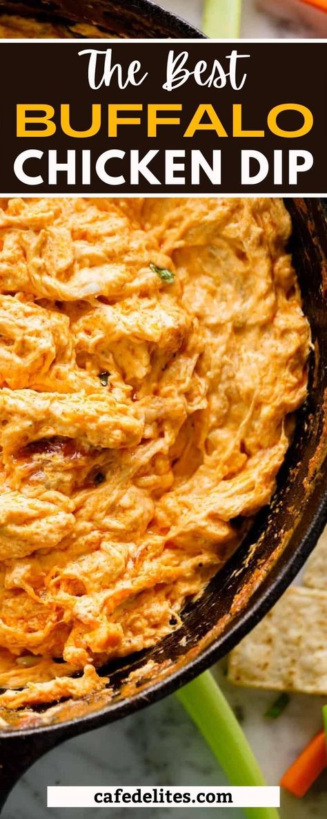 Baked Buffalo Chicken Dip, Spicy Buffalo Chicken Dip, Chicken Wing Dip, Crockpot Buffalo Chicken, Buffalo Chicken Dip Easy, Spicy Buffalo Chicken, Awesome Appetizers, Chicken Dip Recipe, Baked Buffalo Chicken