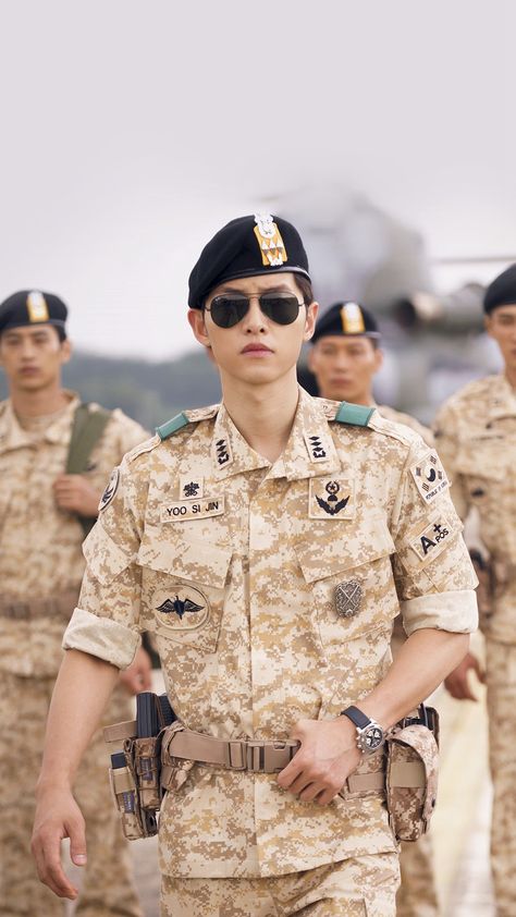 Descendants Of The Sun Heygyo Joonggi Military #iPhone #6 #plus #wallpaper Descendants Of The Sun Wallpaper, Sun Song, Songsong Couple, Descendants Of The Sun, Park Bogum, Song Joong, Daejeon, Song Hye Kyo, Korean Celebrities