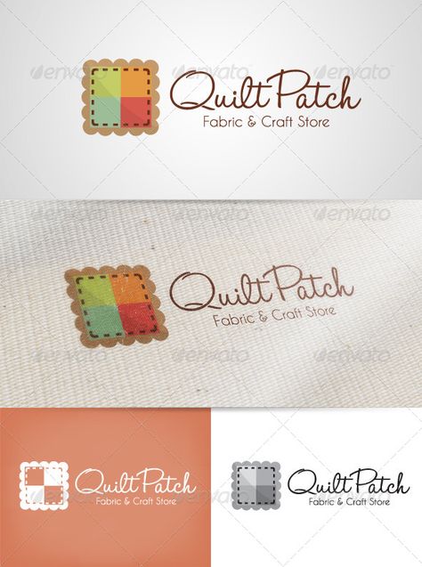 Quilt Patch Logo A logo fit for fabric/craft/quilting/stitching business. Three color version: C #Quilt, #Patch, #Logo Quilting Logos Ideas, Patch Logo Design, Quilt Logo, Patchwork Logo, Mountain Crafts, Quilting Business, Needlework Ideas, Quilt Patch, Sewing Logo