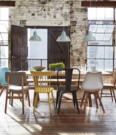 Update your living/dining for Spring without breaking the bank - The Interiors Addict Mix Match Chairs, Diy Table Makeover, Dining Furniture Makeover, Rustic Dining Furniture, Traditional Dining Chairs, Mismatched Chairs, Woven Dining Chairs, Freedom Furniture, Kitchen Table Makeover