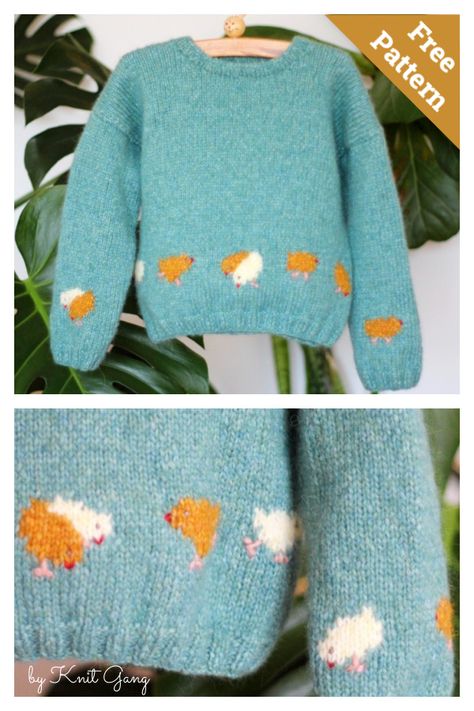 Chicky Children’s Sweater Free Knitting Pattern Kids Sweater Pattern Free Knitting Ravelry, Toddler Knitting Patterns, Beginner Sweater Knitting Pattern Kids, Children’s Knitted Sweaters, Kids Chunky Knit Sweater Pattern, Chunky Knit Sweater Pattern Free, Child’s Knitted Sweater Pattern, Chunky Knit Sweater Pattern, Seamless Knitting Patterns