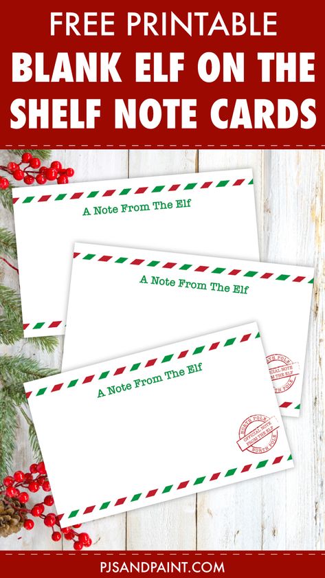 free printable blank elf on the shelf note cards Elf On The Shelf Envelope, Elf Postcard Free Printable, Free Printable Elf Notes, Elf On The Shelf Stationary Printable, Elf On The Shelf Printable Ideas, Elf On The Shelf Report Card, Elf Stationary Printable Free, Elf On The Shelf Cards, Elf On The Shelf Cards Free Printable