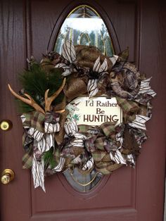 Western wreaths Camo Wreath, Hunting Wreath, Cabin Wreath, Fishing Wreath, Western Wreaths, Antler Wreath, Deer Antler Decor, Antler Crafts, Hunting Decor