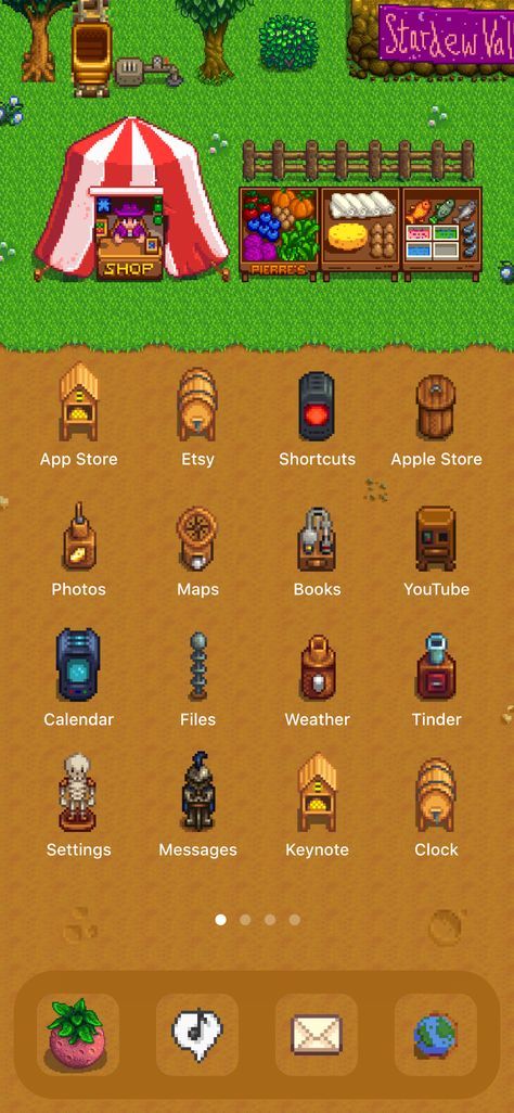 iOS 259 Icons | Stardew Valley iPhone IOS14 App Icons Pack | Aesthetic Personalized Home Screen Stardew Valley Ipad Wallpaper, Stardew Valley Home Screen, Stardew Valley Homescreen, Stardew Valley Lockscreen, Stardew Valley App Icon, Stardew Valley Icons, Stardew Valley Title Screen, Stardew Valley Farms, Stardew Valley Layout