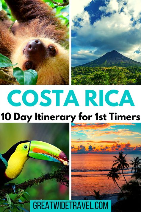 Costa Rica Itinerary, 10 Day Itinerary, Costa Rica Honeymoon, Fortuna Costa Rica, Costa Rica Travel Guide, France Destinations, Where To Next, Visit Costa Rica, Costa Rica Vacation