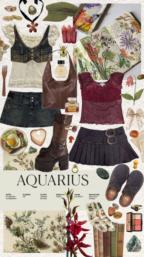 Aquarius Fashion Style, Grandpa Fashion, Aquarius Aesthetic, Aesthetic Shuffles, Plus Size Baddie Outfits, Venus Fashion, Fairy Fashion, Wallpaper Art, Mood Board Fashion