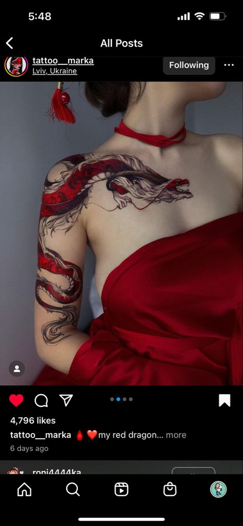 Ryland Core, 03 Tattoo, Dragon Tattoo Neck, Tebori Tattoo, Dragon Tattoo Arm, Tattoo Samples, Red Dragon Tattoo, Manga Tattoo, Full Body Tattoo