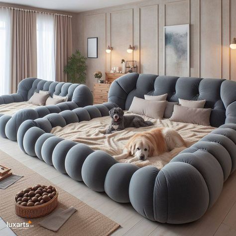 Giant Dog Bed, Giant Dog Beds, Dog Lounge, Human Dog Bed, Cool Minecraft Creations, Giant Dogs, Improve Sleep Quality, Luxury Dog, Cozy Nook