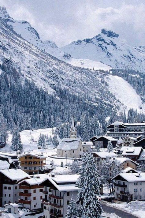 Image credit: Instagram.com/authenticitalytravel  Arabba, VenetoThis village is surrounded by the famous Dolomites, making for the perfect cozy winter getaway. Ski Italy, Italy Winter, Italian Alps, Living In Italy, Italy Holidays, Places In Italy, Italy Tours, Italy Photography, Vogue Australia