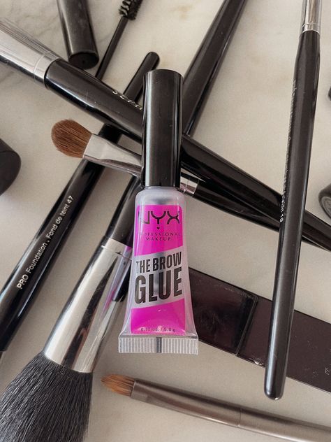 NYX Brow Glue Review With Photos | POPSUGAR Beauty Nyx Brow Glue, Nyx Brow Gel, Nyx Brow, Brow Glue, Best Makeup Primer, Essence Makeup, Best Drugstore Makeup, Eyelash Lift, Best Eyebrow Products