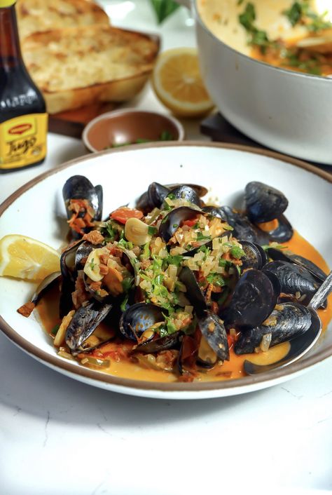 Cioppino Recipe, Spanish Chorizo, Serrano Peppers, 5 More Minutes, Small Bites Appetizers, Tomato Butter, Spicy Salmon, Clam Recipes, Romantic Dinner Recipes