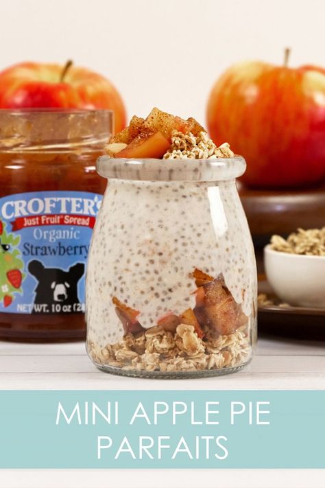 These Mini Apple Pie Parfaits are a delightful, no-bake dessert made with Crofter’s Organic Strawberry Just Fruit Spread. With layers of fruit and cream, they’re an easy way to enjoy fall flavors without turning on the oven. Don’t forget to pin this recipe for your next dessert idea! Strawberry Apple Pie, Apple Pie Parfait, Halloween Snacks Diy, Fruit And Cream, Mini Apple Pie, Spooky Halloween Food, Kids Halloween Food, Fall Fruit, Fruit Spread