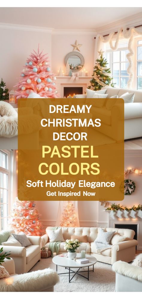 Pastel Christmas Decor Soft Ornaments, Christmas Room Inspiration, Pastel Christmas Decor, Halloween Snacks For Kids, Winter Wonderland Theme, Pastel Christmas, Gold Christmas Decorations, Pastel Decor, Lighting Design Interior