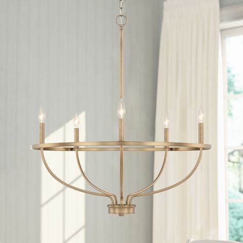 Aged Brass Chandelier, Dining Chandelier, Capital Lighting, 5 Light Chandelier, Brass Chandelier, Edison Bulb, Dining Room Lighting, Aged Brass, Chandelier Pendant Lights