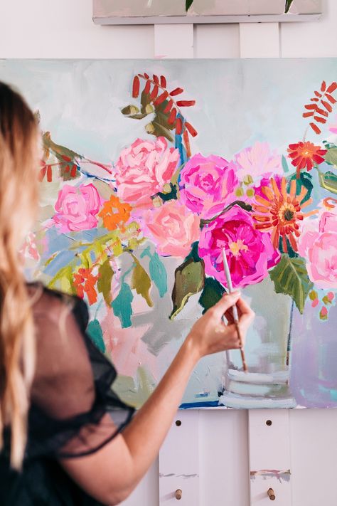 New “Gather” Collection Inspiration – Life Is Art Oil Painting Flowers Tutorial, Bright Art Painting, Life Sketching, Floral Art Paintings, Painting Flowers Tutorial, Flowers Tutorial, Abstract Flower Painting, Painting Flowers, Oil Painting Flowers