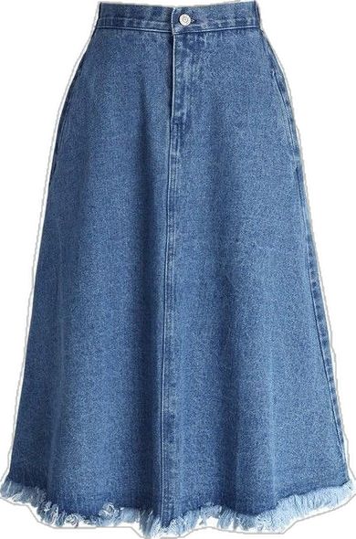 Mode Edgy, Modest Jean Skirts, Outfit Ideas Vintage, Midi Denim Skirt, Skirt Ideas, A Line Denim Skirt, Jean Skirts, Moda Denim, Gaun Fashion