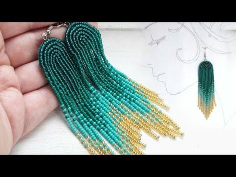 Jewelry making / beaded earrings tutorial / How to make Native American style earrings - YouTube Native American Beadwork Earrings, Beaded Earrings Tutorial, Diy Seed Bead Earrings, Earrings Tutorial, Beaded Earrings Tutorials, Beaded Earrings Diy, Diy Jewelry Unique, Diy Fashion Hacks, Native American Beadwork