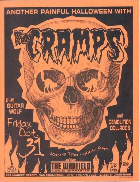 Halloween flyer Punk Posters, Punk Flyers, The Distillers, Rock And Roll History, Punk Poster, Heavy Metal Art, Concert Flyer, Arte Punk, The Cramps