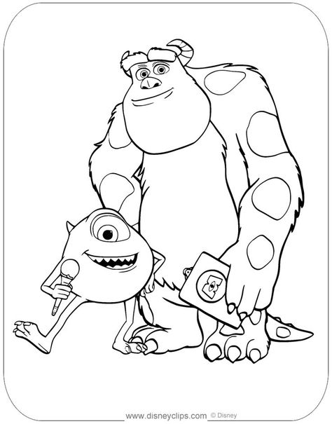 Sulley And Boo, Monsters At Work, Kids Colouring Printables, Halloween Coloring Pictures, Mom Coloring Pages, Castle Coloring Page, Stitch Coloring Pages, Mike And Sulley, Frozen Coloring Pages