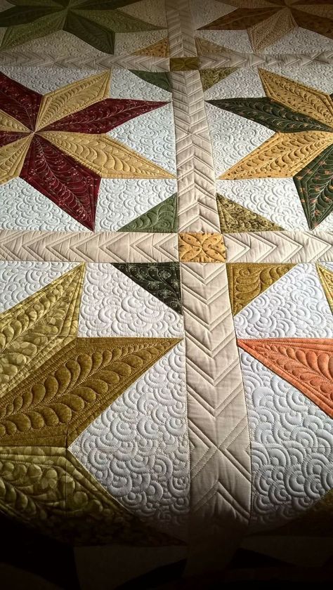 Sashing Quilting Ideas, Geometric Quilting Designs, Quilting Designs For Squares, Block Quilting Designs, Ruler Quilting, Hand Quilting Designs, Colchas Quilting, Quilting Stitch Patterns, Fall Quilt Patterns