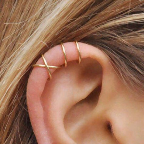 Smarter Shopping, Better Living! Aliexpress.com Ušný Piercing, Fake Helix Piercing, Simple Ear Cuff, Leaf Ear Cuffs, Minimalist Ear Cuff, Cartilage Ear Cuff, Faux Piercing, Piercing Cartilage, Cute Ear Piercings