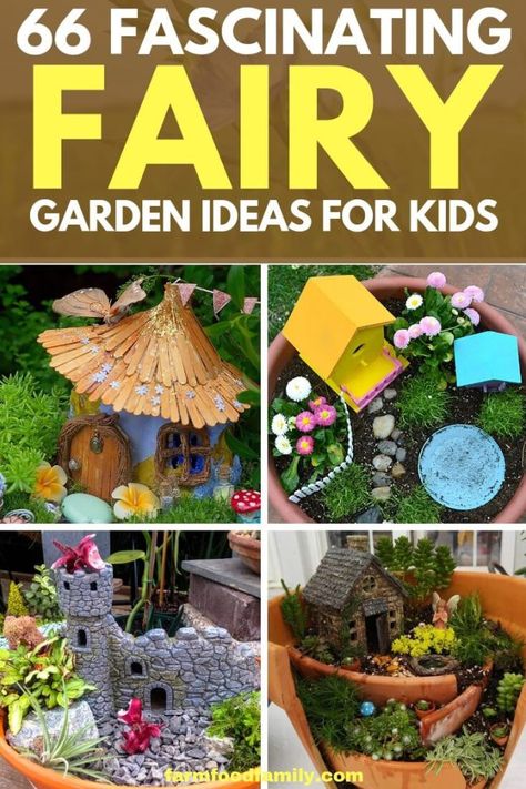 66 Best DIY Magical Fairy Garden Designs & Ideas For Your Kids (2019) Fairy Gardens Ideas, Fairy Tent, Fairy Garden Design Ideas, Broken Pot Garden, Diy Fairy Garden Ideas, Dinosaur Garden, Garden Ideas To Make, Diy Fairy Garden, Fairy Garden Ideas