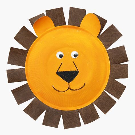 Paper Plate Animals | Kids' Crafts | Fun Craft Ideas | FirstPalette.com Paper Plate Art, Jungle Crafts, Zoo Crafts, Paper Plate Animals, Lion Craft, Paper Plate Crafts For Kids, Lion And Lamb, Afrique Art, Animal Crafts For Kids