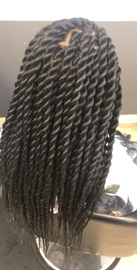 Big Twist Braids Hairstyles, Rope Twist Braids, Senegalese Twist Hairstyles, Twisted Hair, French Twist Hair, African Hair Braiding Styles, Natural Hair Twists, Twist Braid Hairstyles, Hair Twist Styles