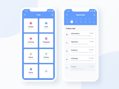 To do task list by MaryFang | Dribbble | Dribbble App Home Page Design, Aesthetic Lists, To Do App, Ux Kits, Android App Design, Card Ui, Ui Ux App, Android Design, Mobile App Design Inspiration