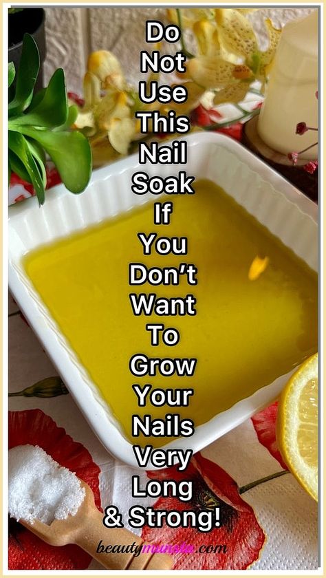 Get the information you need to achieve long, healthy nails with our guide. Nail Growth Diy, Strong Nails Diy, Grow Long Nails, Nail Growth Tips, Grow Nails Faster, Natural Nail Care, Nail Soak, Nail Care Tips, Nail Care Routine