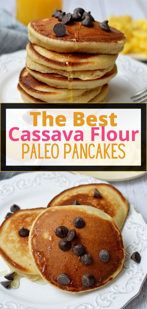 Paleo Pancakes Cassava Flour, Cassava Pancakes Recipe, Paleo Vegan Pancakes, Cassava Flour Pancakes Egg Free, Cassava Flour Crepes, Cassava And Almond Flour Recipes, Aip Pancakes Egg Free, Recipes With Cassava Flour, Tapioca Flour Pancakes