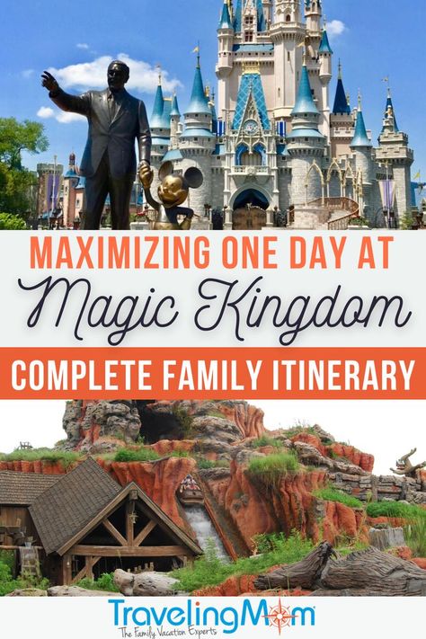 Single day to take on Magic Kingdom? This one day Disney World itinerary helps guide families on a tight schedule, with a ride plan and touring tips to help maximize your time in this iconic theme park. Up-to-date info on transportation to start your day on time, can't miss rides and choosing a WDW hotel. 1-day Magic Kingdom itinerary includes dining suggestions, indoor & outdoor attractions and family touring tips for all ages (photo credits: top, Cathy Bennett Kopf, bottom, Diana Rowe) Disney World In One Day, Magic Kingdom Itinerary 1 Day 2023, Magic Kingdom Planning Guide, Disneyworld 2023, Magic Kingdom Itinerary, Disney Freebies, Disney World Itinerary, Magic Kingdom Tips, Caribbean Holiday