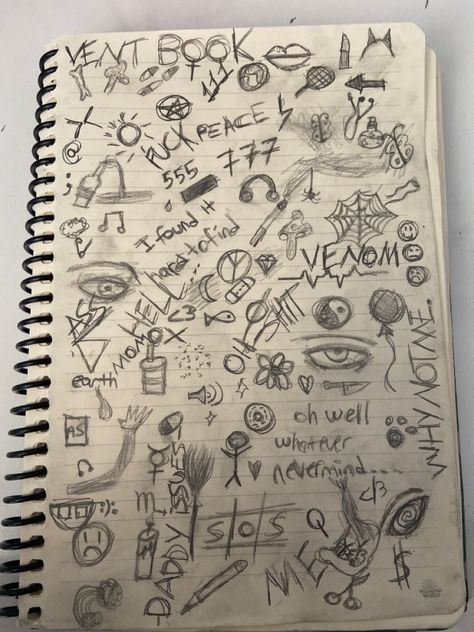 Vent Book, How To Draw Eyes, Notebook Sketches, Notebook Doodles, Notebook Drawing, Funny Ideas, Arte Grunge, Draw Eyes, Indie Drawings