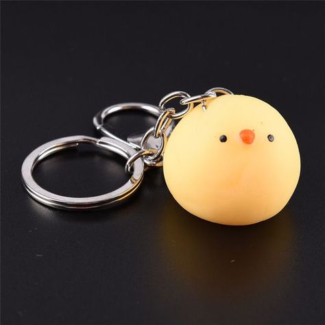 Best selling mini keychain gadget: Mochi Baby Chick Squishy Keychain 🔝🔝🔝  https://ohsquishy.com/product/mochi-baby-chick-squishy-keychain/ #squishy #minisquishy #mochi #kawaii #cute #adorable #gadget #newtrend #keychain #kawaiisquishy #babyanimals #antistress #stressrelief Squishy Keychain, Mochi Toys, Mini Keychain, Cute School Stationary, Kawaii Cooking, Clay Diy Projects, Baby Chick, Kawaii Accessories, Cute Clay