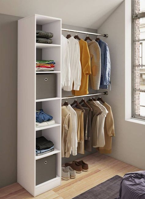 Closet Design Plans, Cubbies Mudroom, Window Mudroom, Mens Bedroom Decor, Open Wardrobe, No Closet Solutions, Closet Design Layout, Closet Renovation, Open Closet