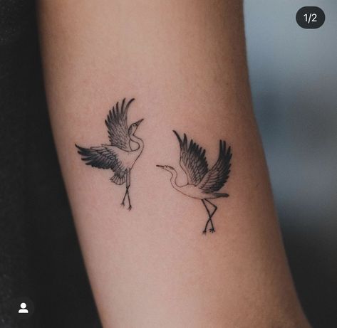 Small Irezumi Tattoo, Asian Crane Tattoo, Egret Tattoo Design, Ibis Bird Tattoo, Chinese Bird Tattoo, Spoonbill Tattoo, Small Crane Tattoo, Heron Tattoo Simple, Ibis Tattoo