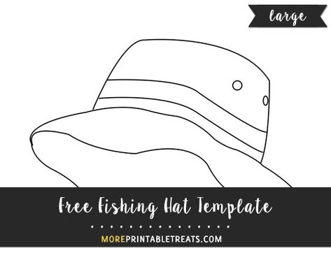 Free Fishing Hat Template - Large Bucket Hat Template Printable, Fishing Hat Drawing, Adjustable Curved Brim Hat For Fishing, Fishing Hat Pattern, Adjustable Wide Brim Bucket Hat For Fishing, Scarecrow Hat For Kids Amd Adults Free Template, Kango Hat, Fishing Bucket Hat, Fishing Bucket