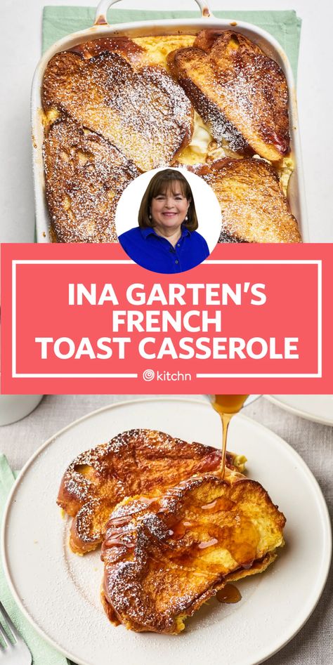 Ina Garten French Toast, Baked French Toast Recipe, French Toast Bread Pudding, Challah French Toast, French Bread French Toast, Baked French Toast Casserole, French Toast Bake Recipe, French Toast Casserole Overnight, Baked French Toast