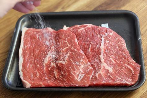 How to Cook a Steak in the Oven Without a Broiler Pan | LIVESTRONG.COM Cross Rib Steak, Beef Chuck Steak Recipes, Beef Chuck Recipes, Shoulder Steak Recipes, Chuck Steak Recipes, Beef Chuck Steaks, Rib Steak, Chuck Steak, Cut Recipe