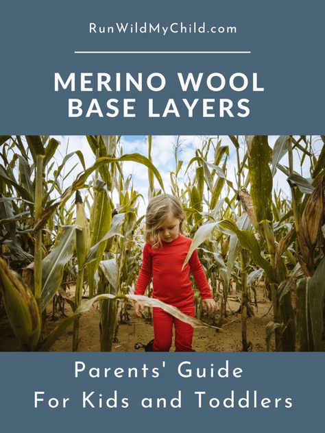 Guide to Merino Wool Base Layers for Kids - the best wool base layer brands and products for kids. Sizes, prices, products, brands, fit, durability, and more! #merinowool #merinowoolforkids #merinobaselayers #wool #woolforkids #woolbaselayers #bestwool #bestmerinowool #merinobrands #woolbrands #woolreview #runwildmychild Merino Wool Base Layer, Outdoorsy Kids, Wool Base Layer, Toddler Gear, Winter Outdoor Activities, Hiking With Kids, Outdoor Activities For Kids, Kids Gear, Knee Patches