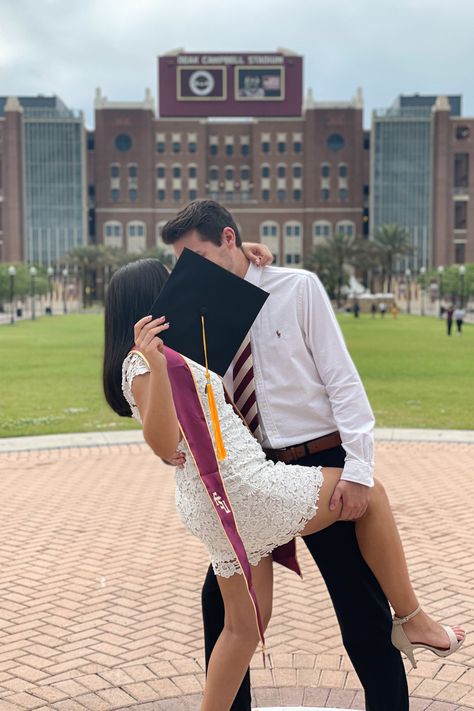 fsu 
stadium
graduation
boyfriend
relationship Fsu Graduation, Board Pictures, Vision Board Pictures, Graduation Portraits, Grad Photoshoot, Football Stadium, Graduation Photoshoot, Grad Pics, Football Stadiums