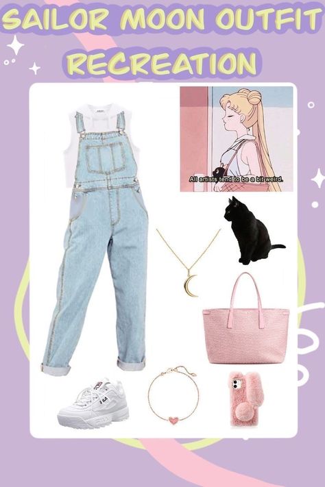 Aesthetic Sailor Moon, 90s Anime Aesthetic, Outfit Recreation, Sailor Moon Makeup, Moon Outfit, Monster High Cosplay, Summer Vacation Aesthetic, Chic Black Outfits, Outfits Anime