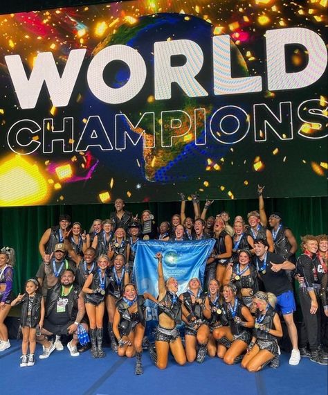 Prodigy Allstars Midnight, Cheer Worlds, Midnight Rider, Cheer Poses, Cheer Stunts, All Star Cheer, Jeepers Creepers, Competitive Cheer, World Vision